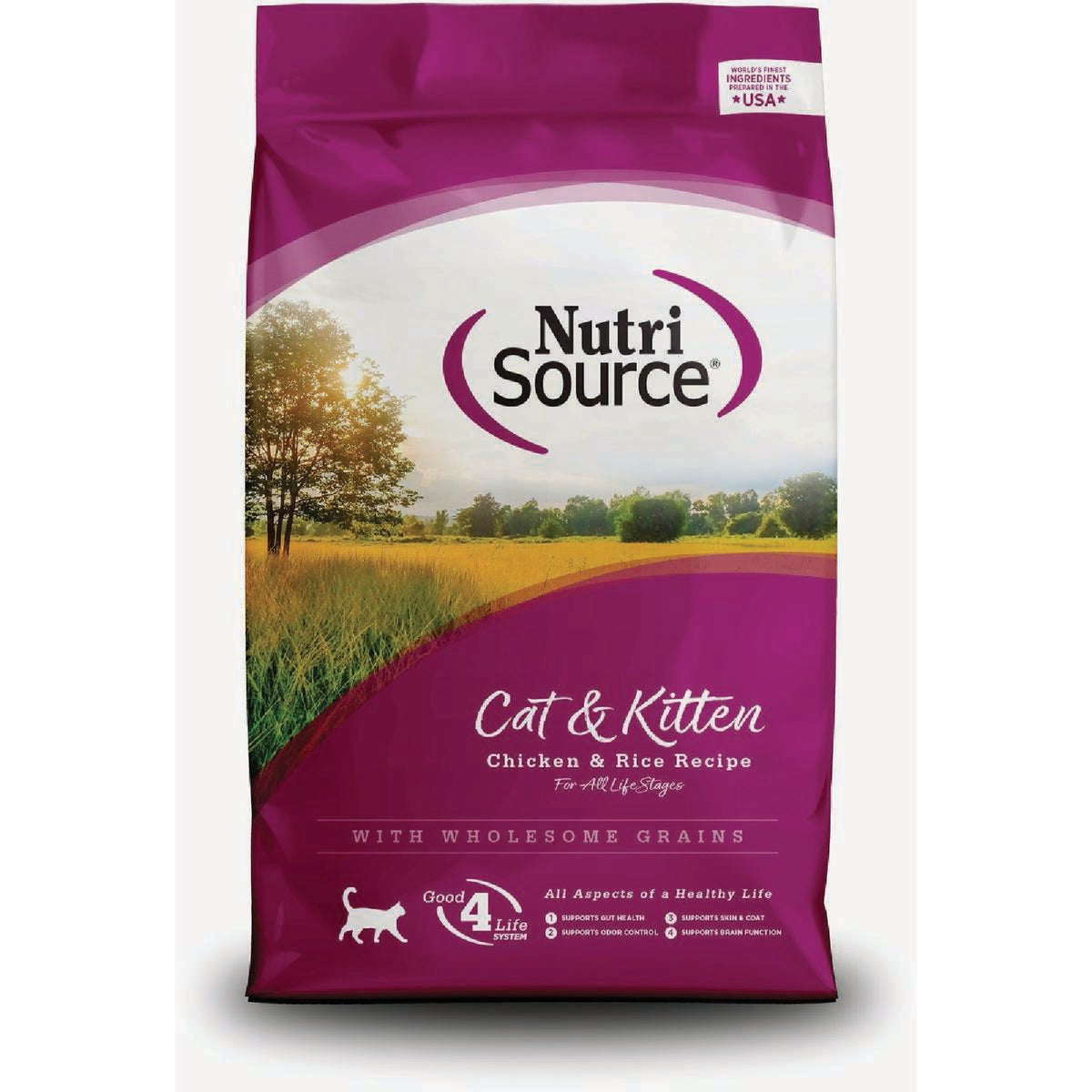NutriSource Chicken & Rice Recipe Dry Cat & Kitten Food, 6.6 Lb.