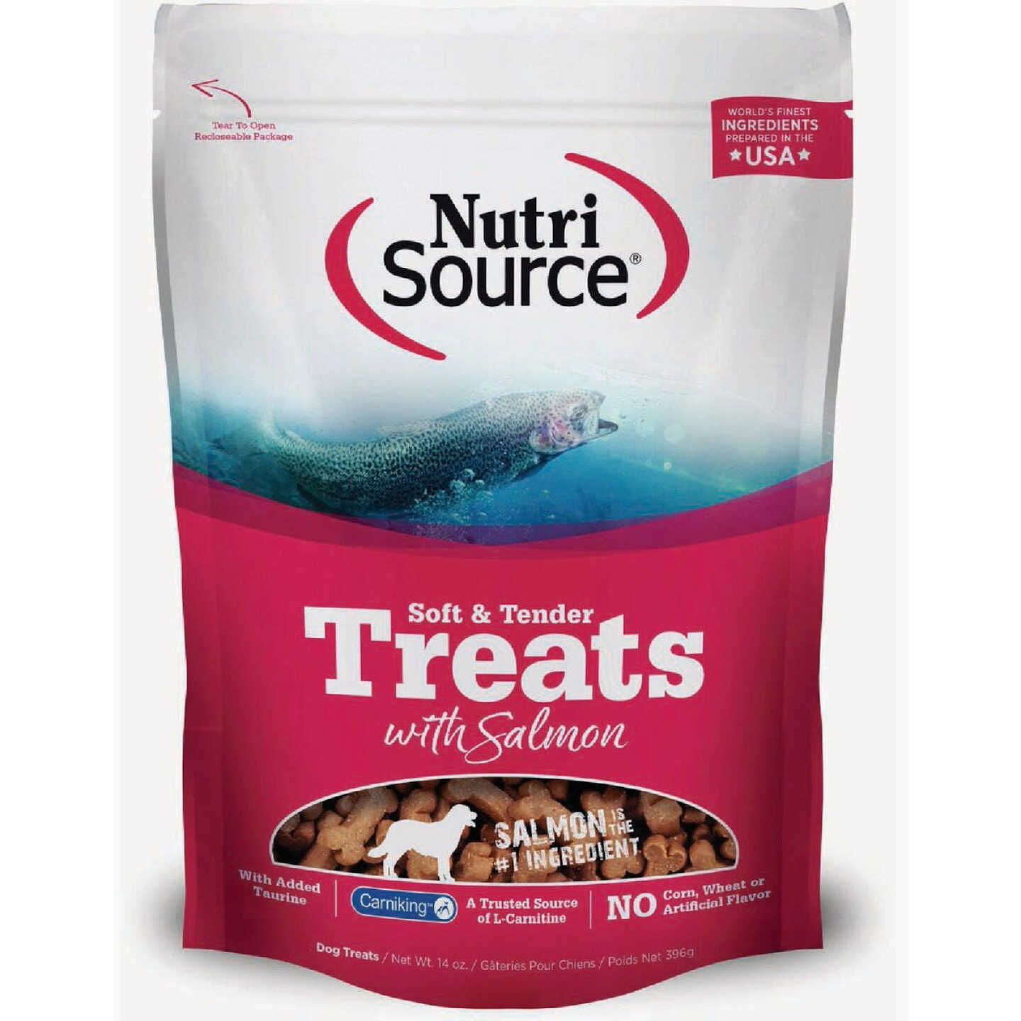 NutriSource Salmon Flavor Soft & Tender Treats, 6 Oz. Image 1
