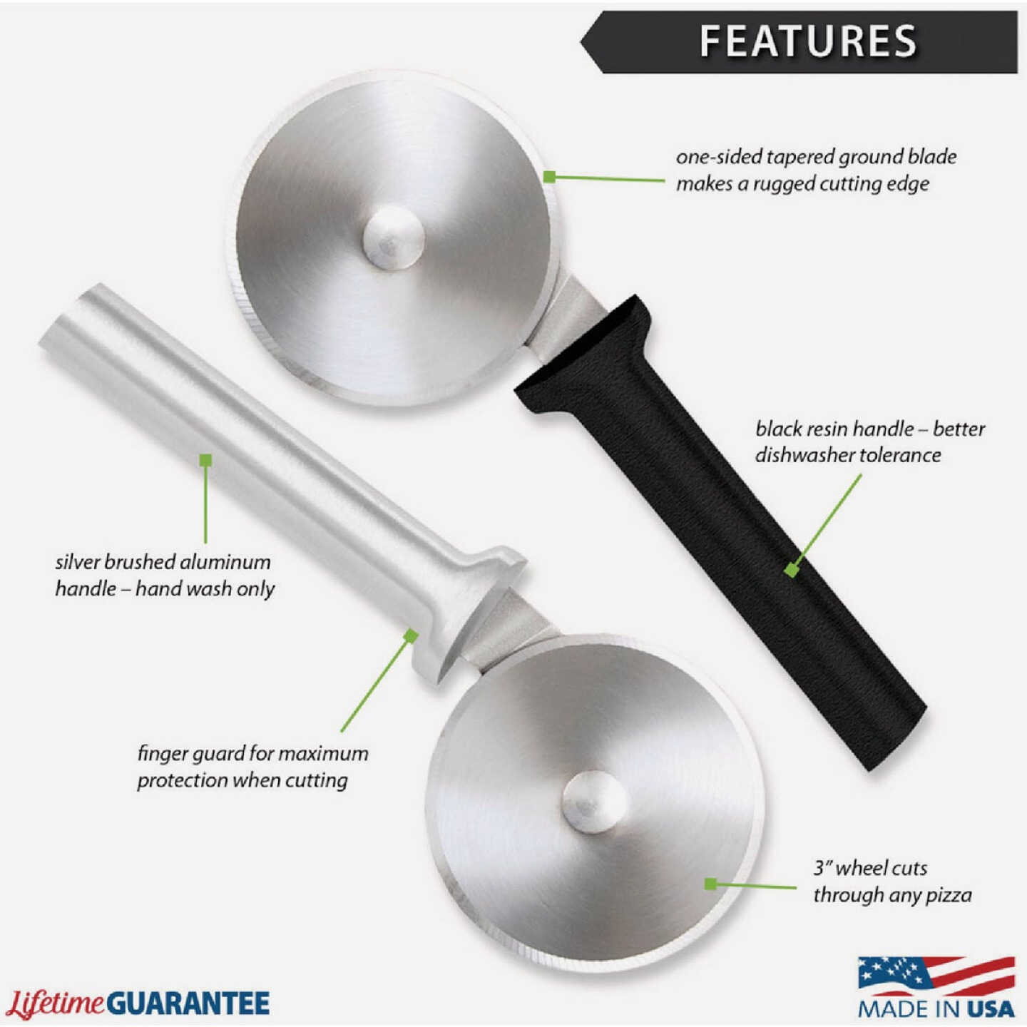 Rada Pizza Cutter, Silver Image 3