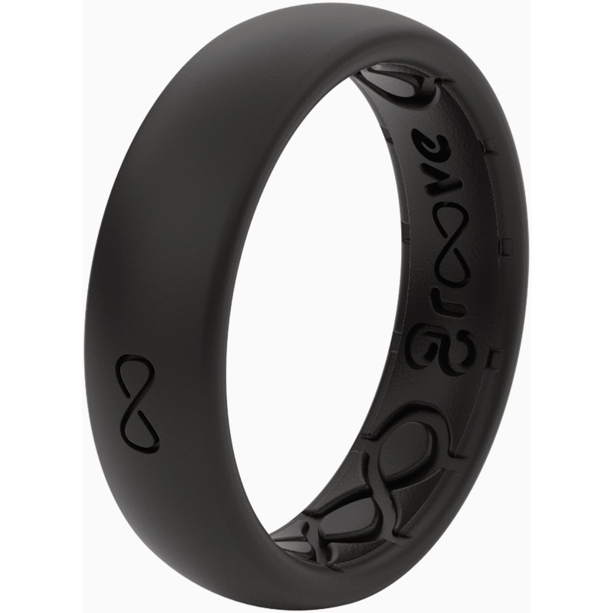 Groove Life Groove Ring Thin Solid Midnight Black Ring Size 8 Image 2
