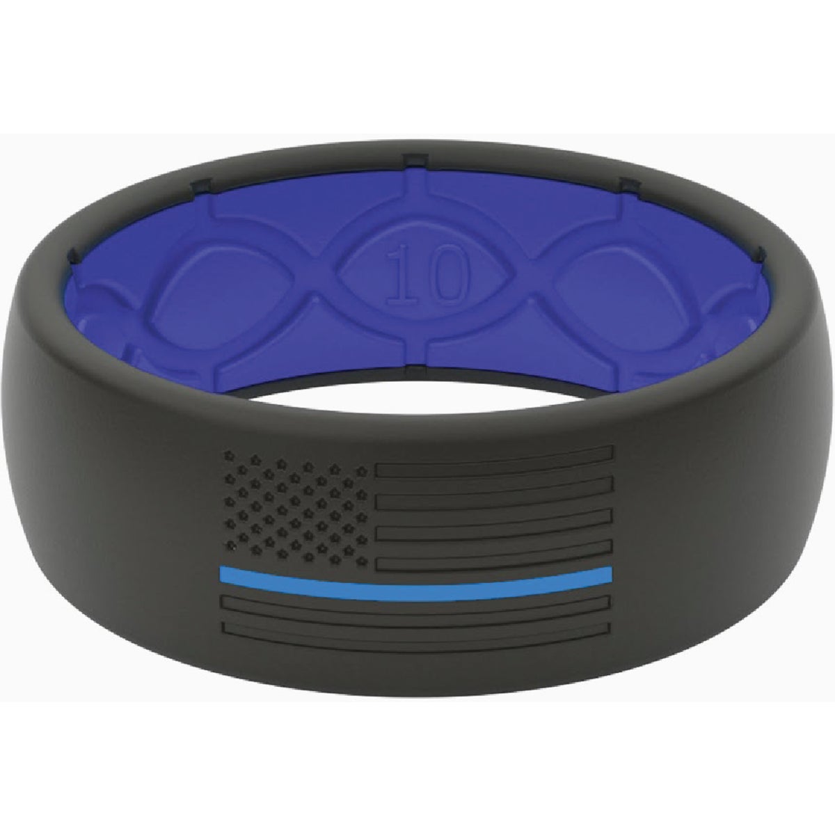 Groove Life Groove Ring Hero Police Blue Flag Ring Size 12