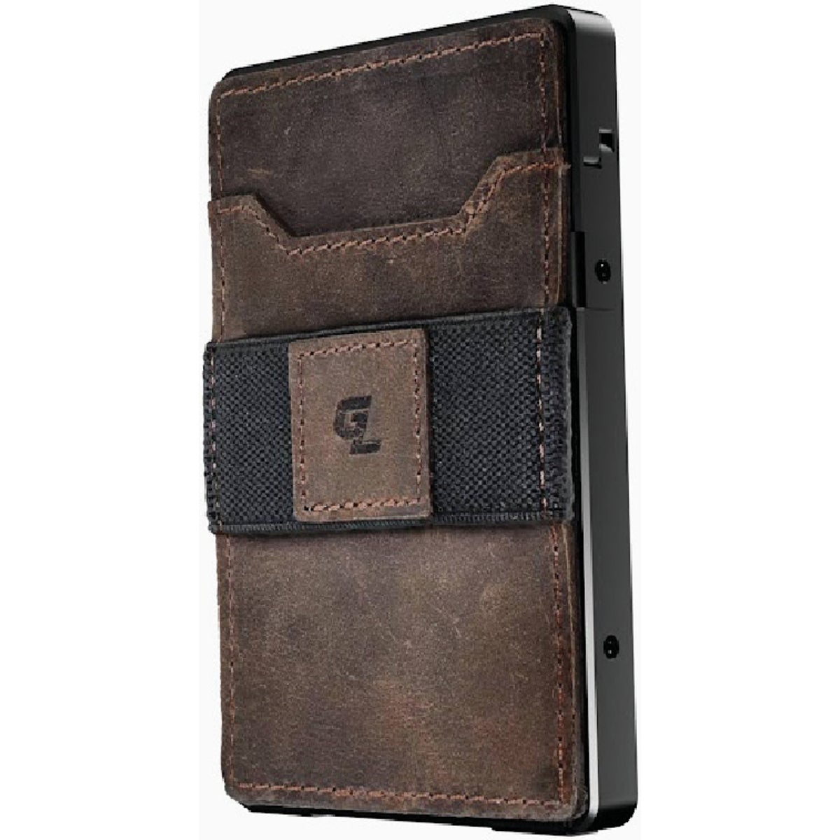 Groove Life Groove Wallet Midnight Black With Brown Leather Sleeve Image 5