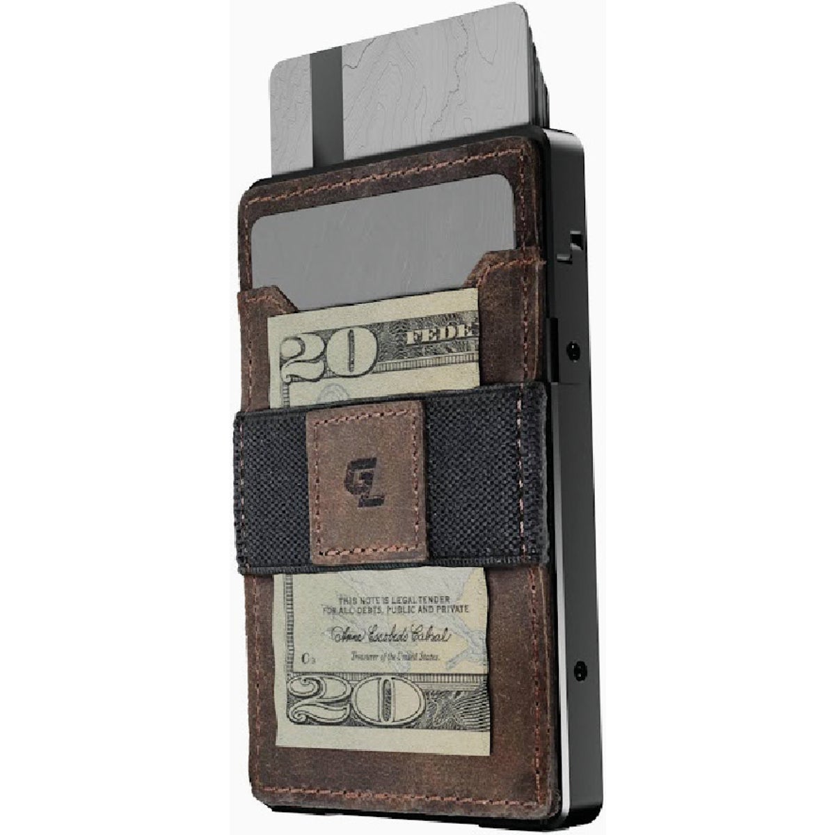 Groove Life Groove Wallet Midnight Black With Brown Leather Sleeve Image 6