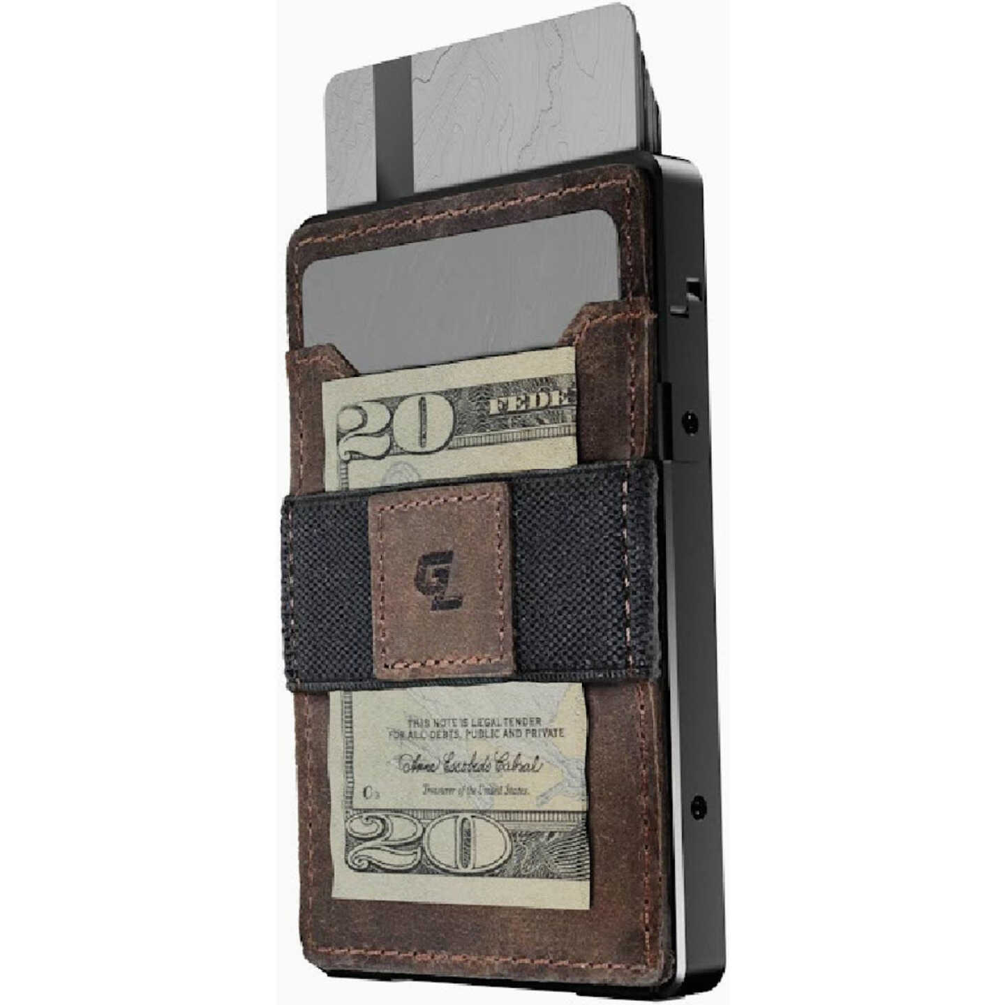 Groove Life Groove Wallet Midnight Black With Brown Leather Sleeve Image 6