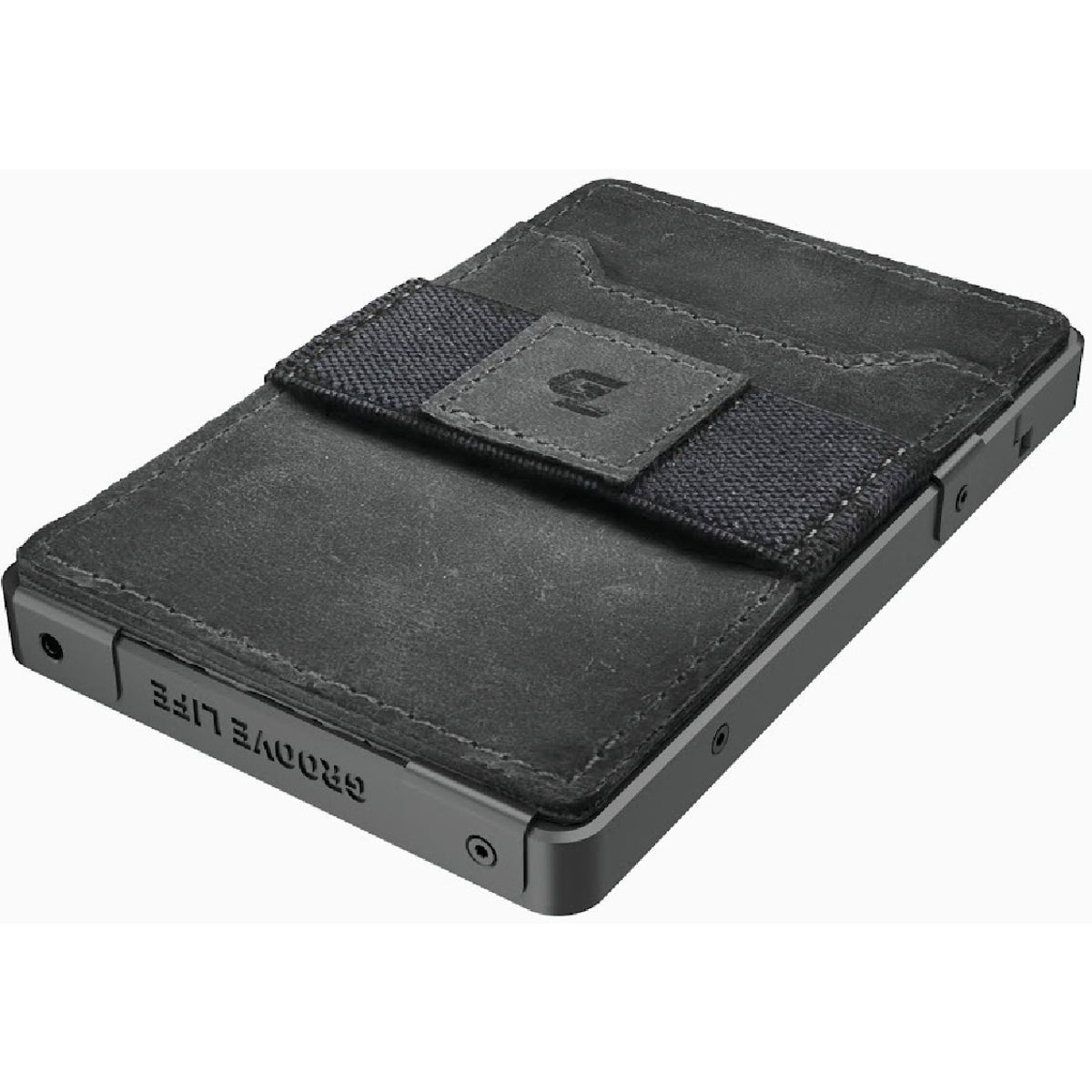 Groove Life Groove Wallet Gun Metal With Black Leather Sleeve Image 4