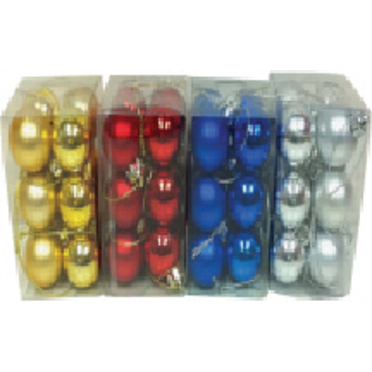 12-Pc. Shatter-Resistant Shiny Ornaments