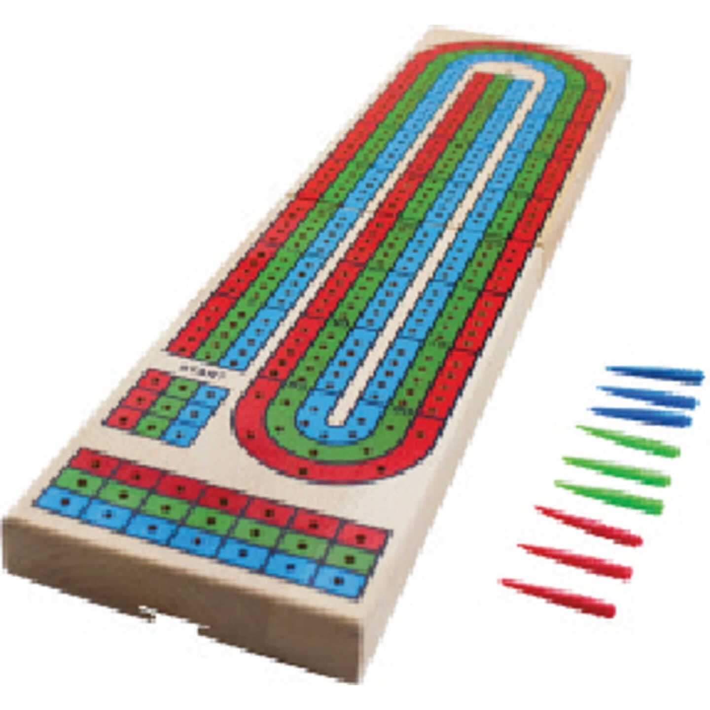 Folding Triple Track Cribbage Board Image 1