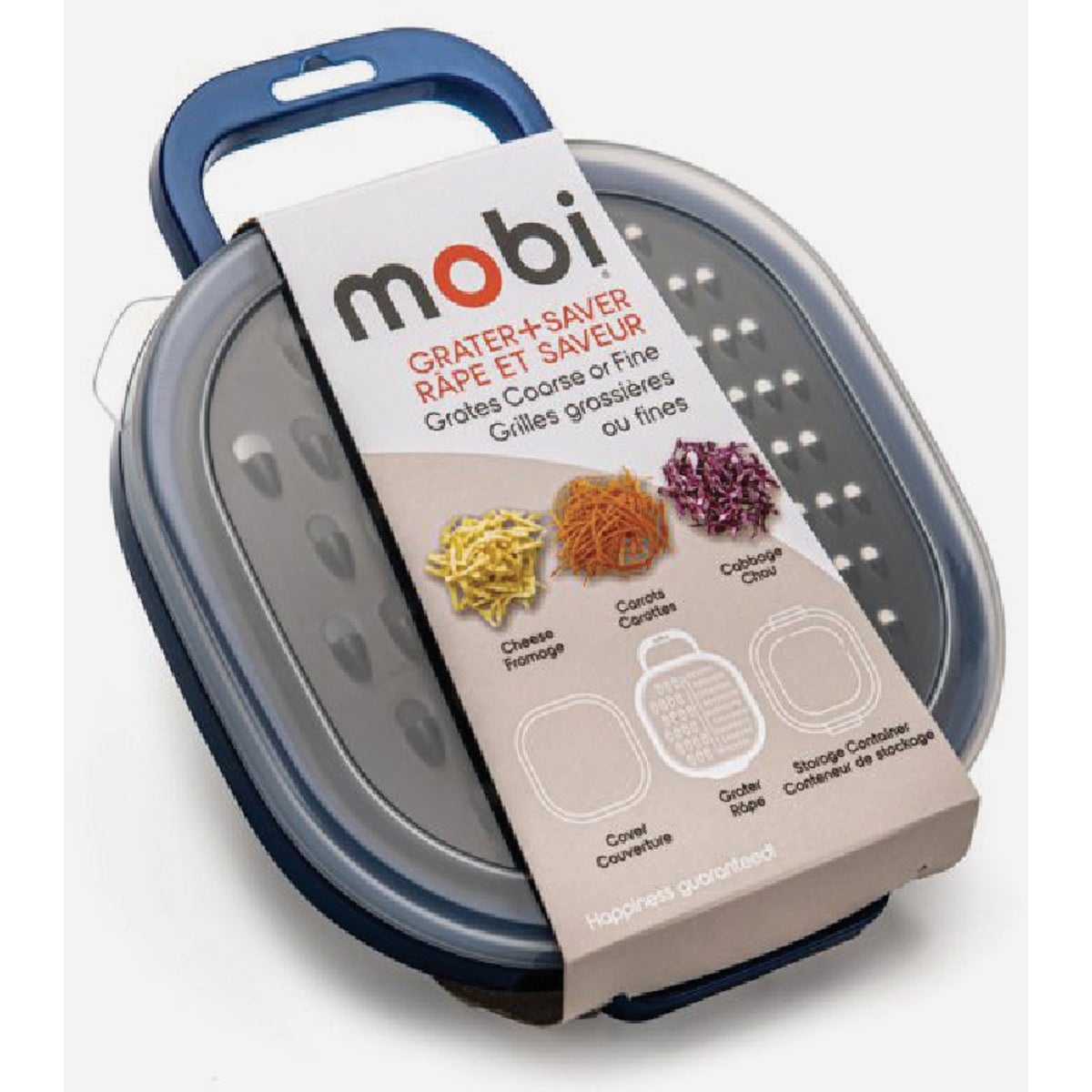 Mobi Blue Coarse/Fine Grater + Saver
