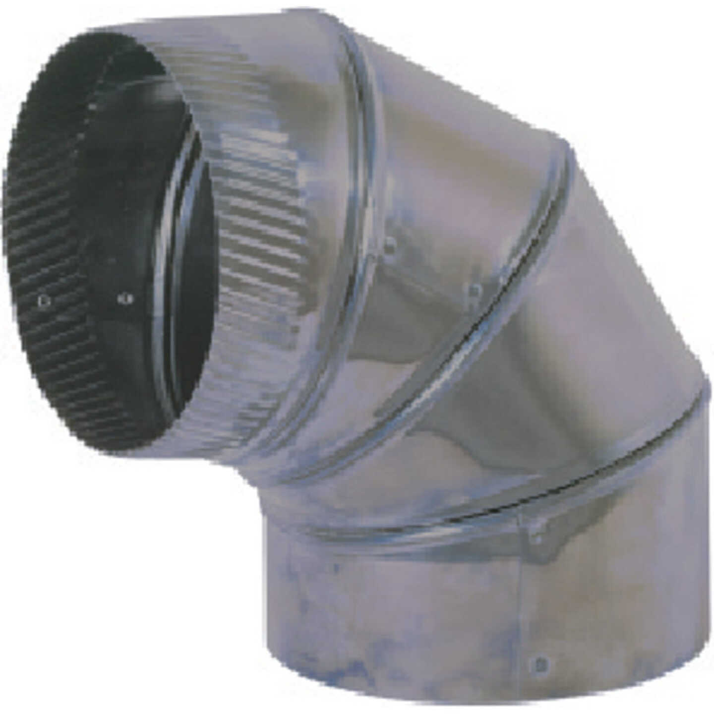 8-In. 24-Ga. Black Adjustable Elbow Image 1