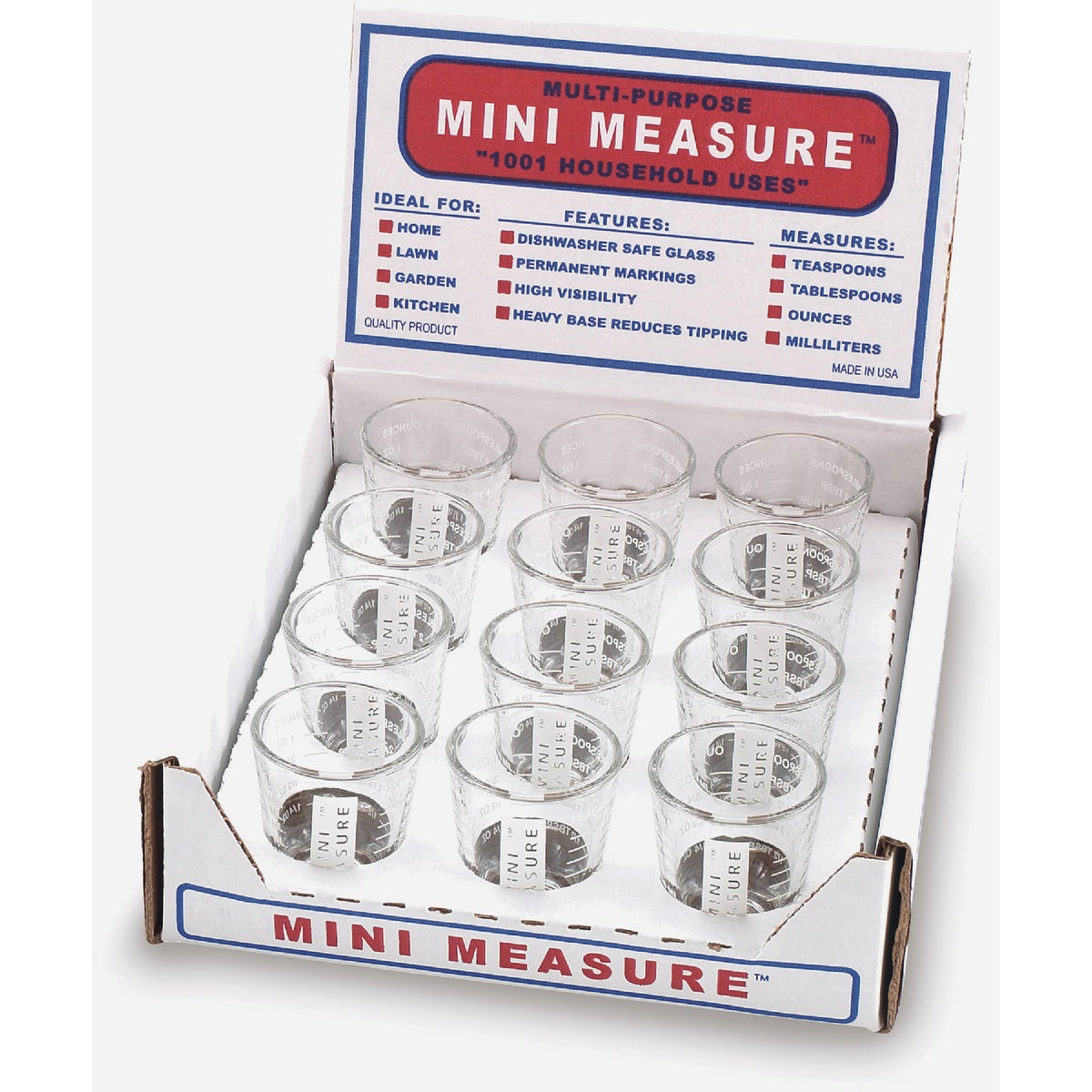 Kolder White Glass Mini Measuring Cup