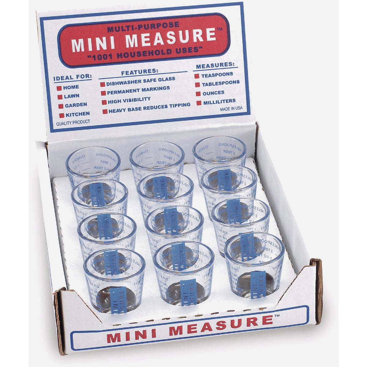 Kolder Blue Glass Mini Measuring Cup