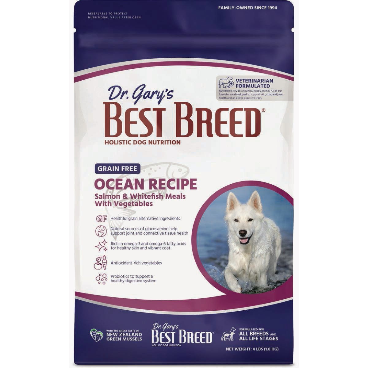 Dr. Gary's Best Breed 4 Lb. Grain-Free Ocean Recipe Dry Dog Food