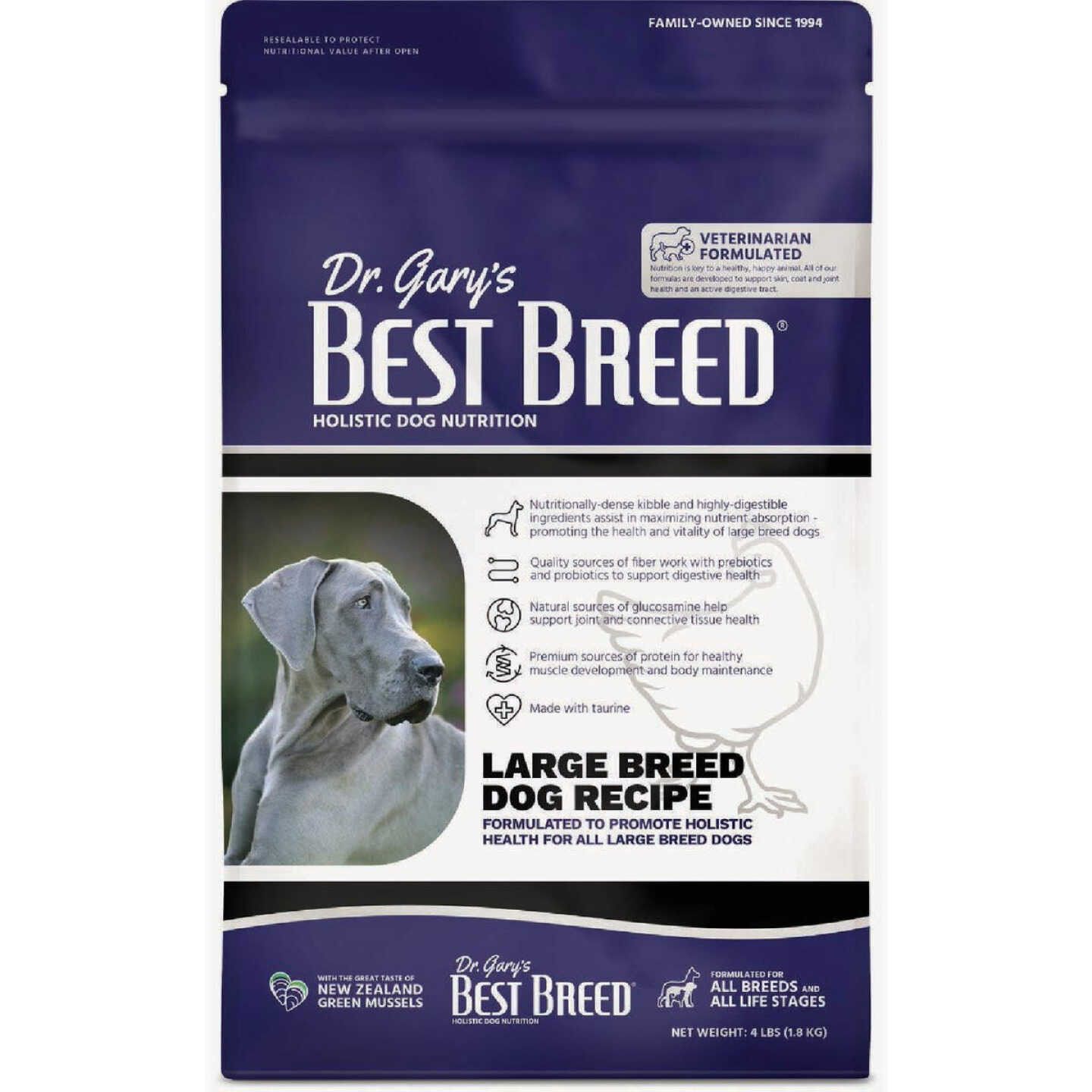 Dr. Gary's Best Breed 4 Lb. Large Breed Diet Dry Dog Food Image 1