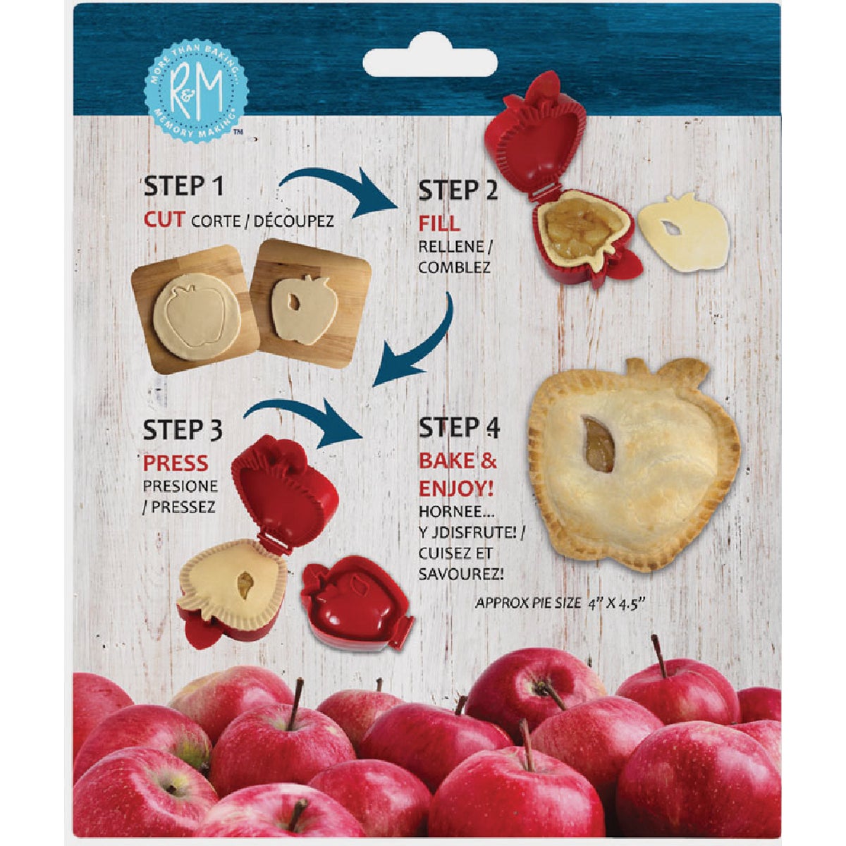 R&M 5 In. Plastic Apple Shape Pocket Pie Pan Image 2