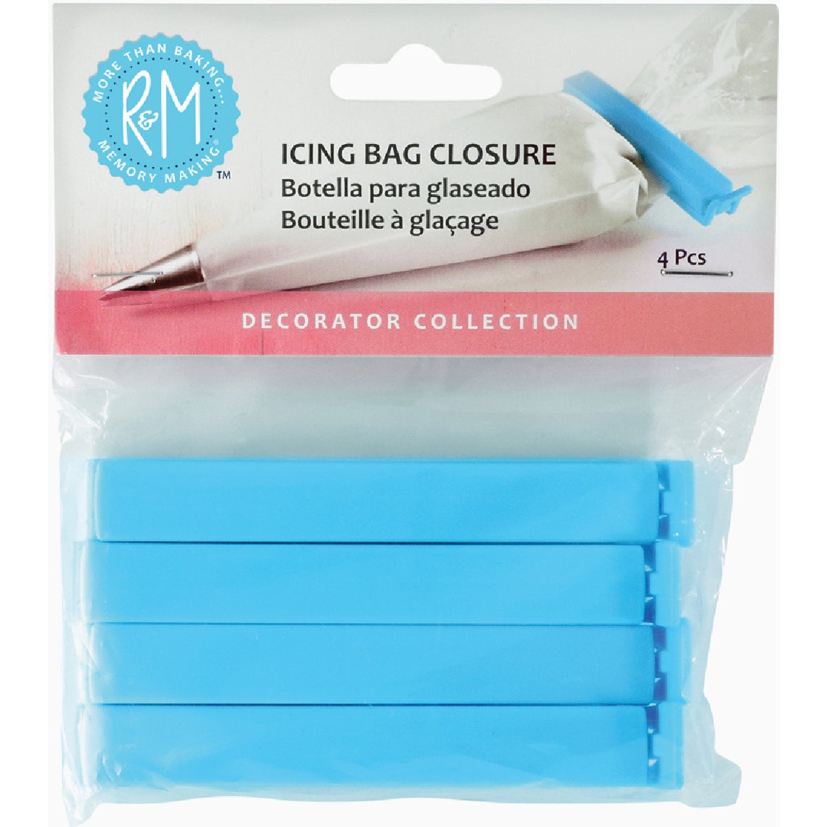 R&M 4 In. Plastic Icing Bag Clip (4-Pack)