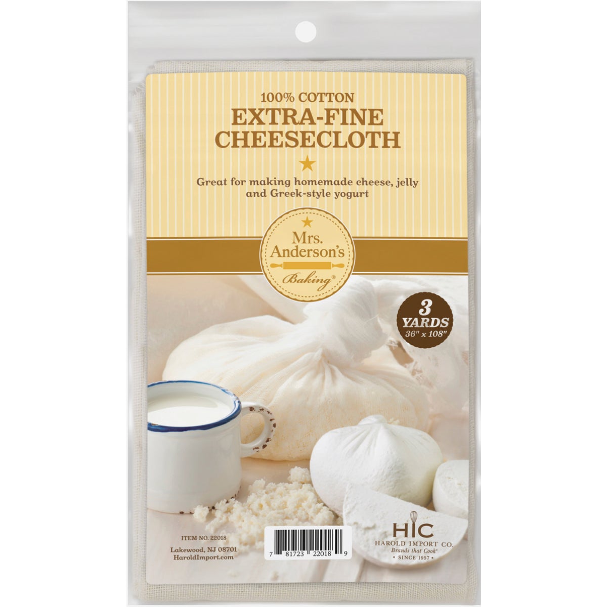 Mrs. Anderson's 100% Cotton 3 Sq. Yd. Extra-Fine Cheesecloth
