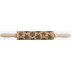 Mrs. Anderson's 8 In. European Beechwood Snowflake Design Rolling Pin Image 1