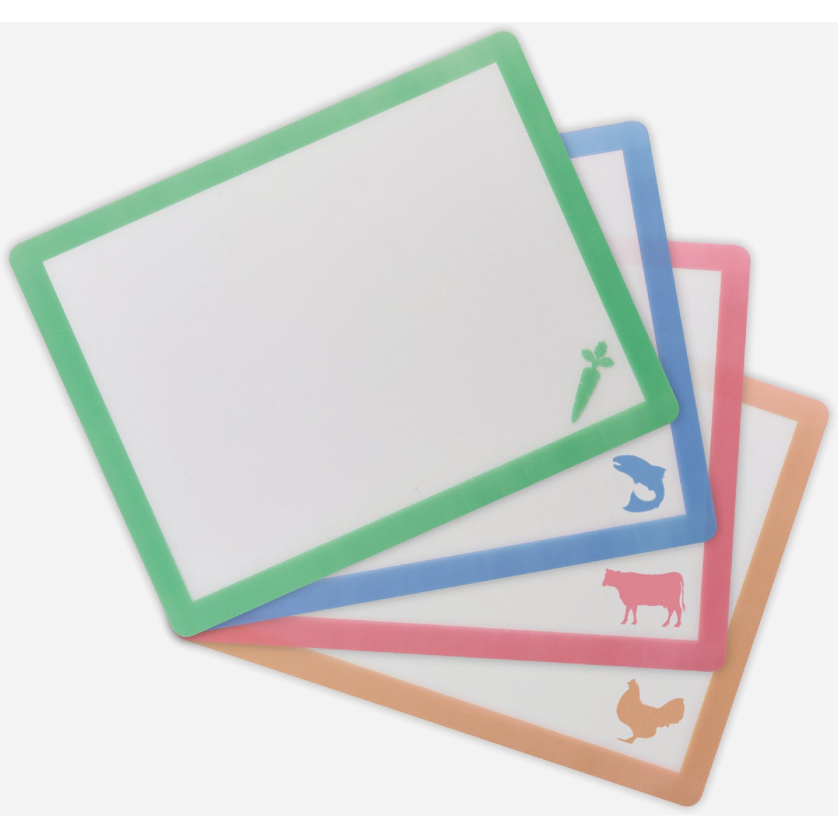 HIC Kitchen 11.5 In. x 15 In. Flexible Cutting Mat Set (4-Piece)