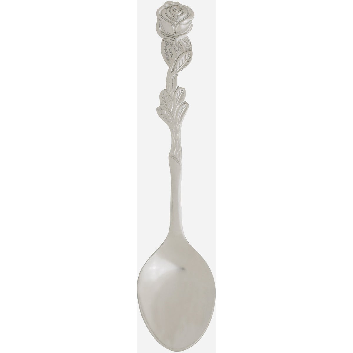Fino 4.5 In. Stainless Steel Rose Design Demi Spoon