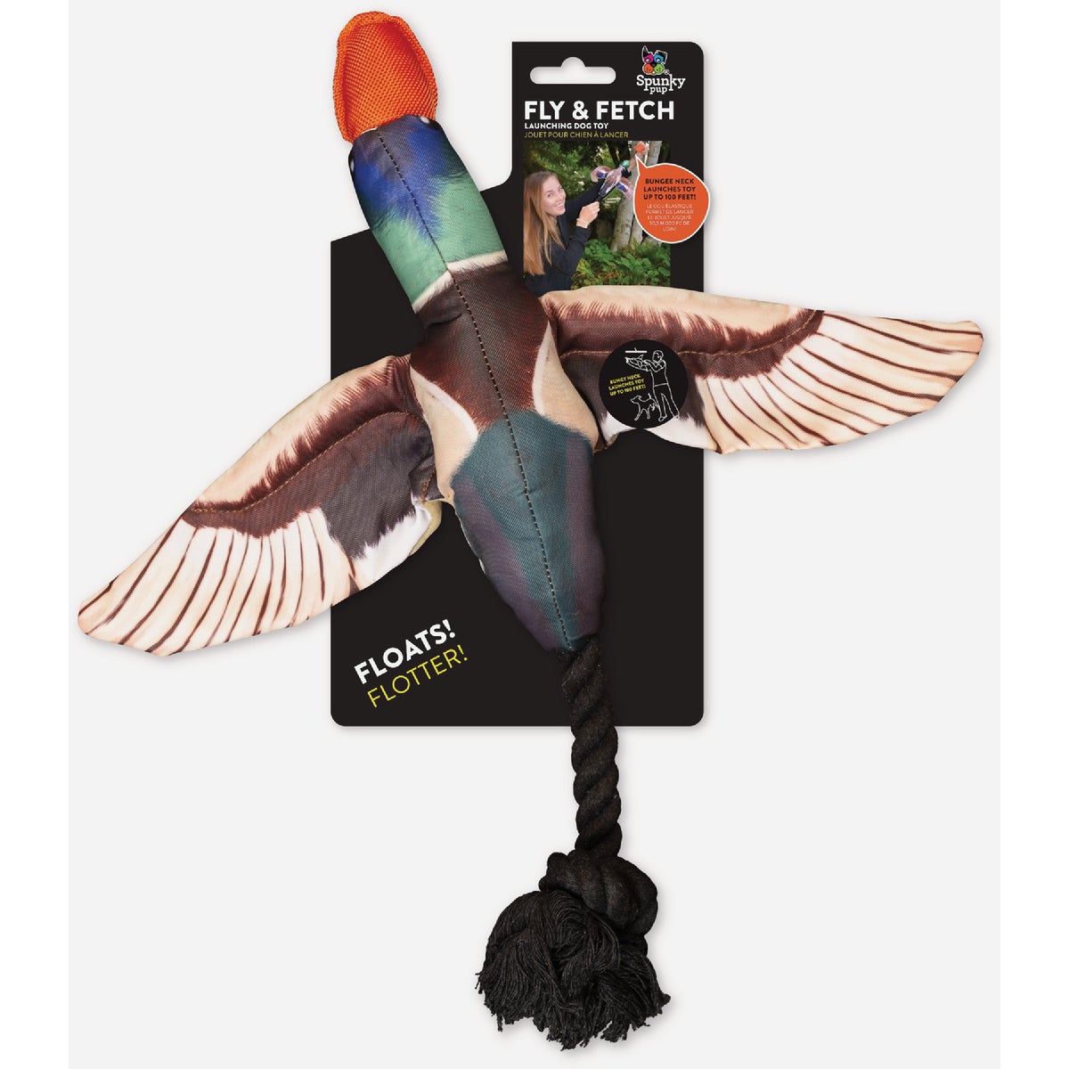 Spunky Pup Fly & Fetch Duck