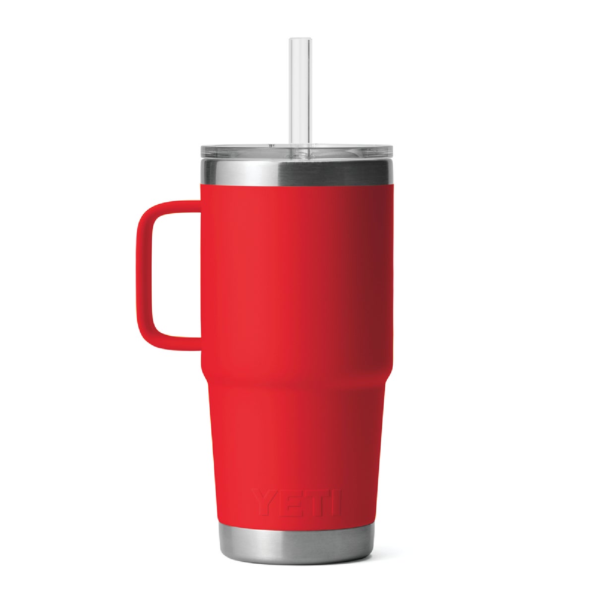 YETI Rambler 25 Oz. Stainless Steel Mug with Straw Lid, Rescue Red Image 2