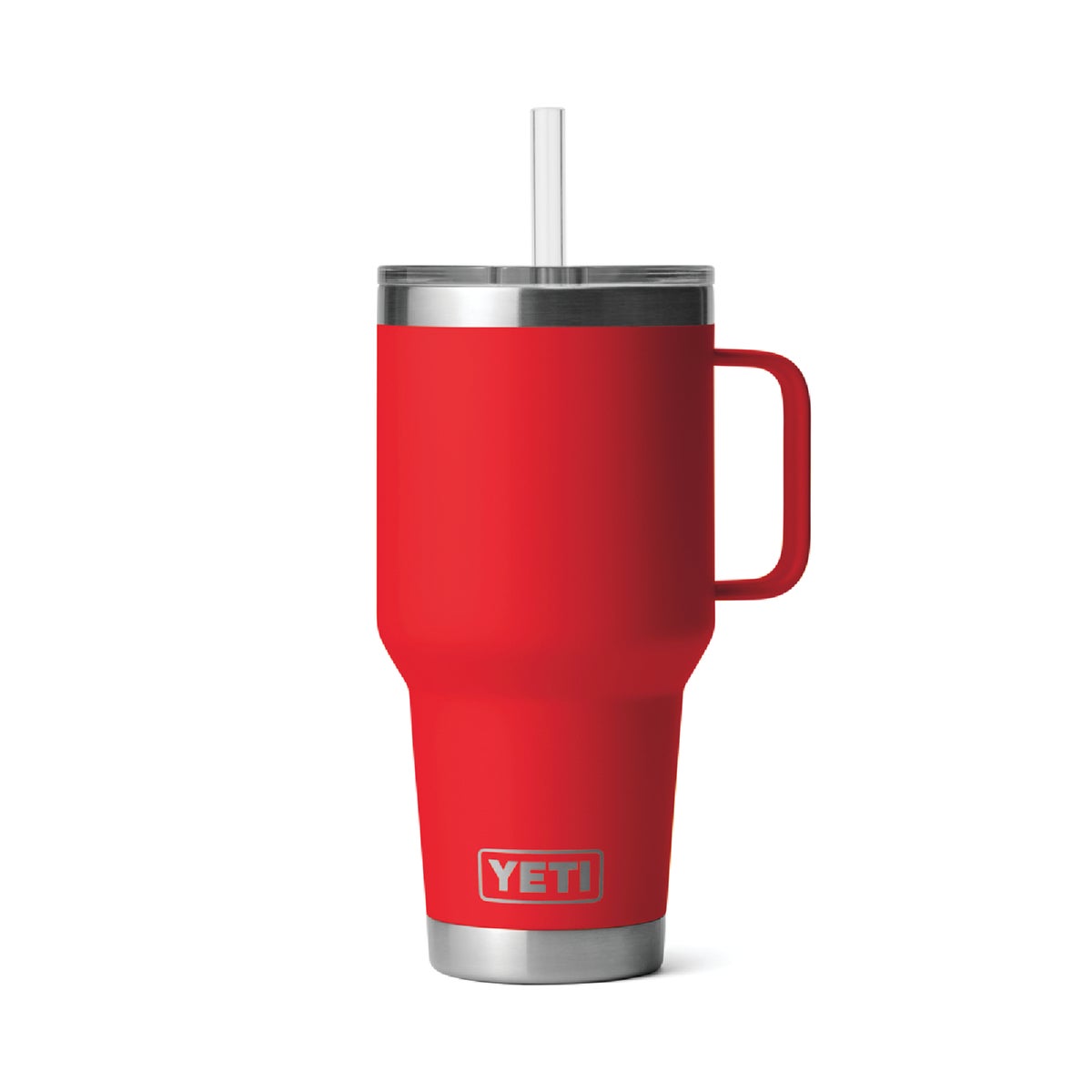 YETI Rambler 35 Oz. Stainless Steel Mug with Straw Lid, Rescue Red