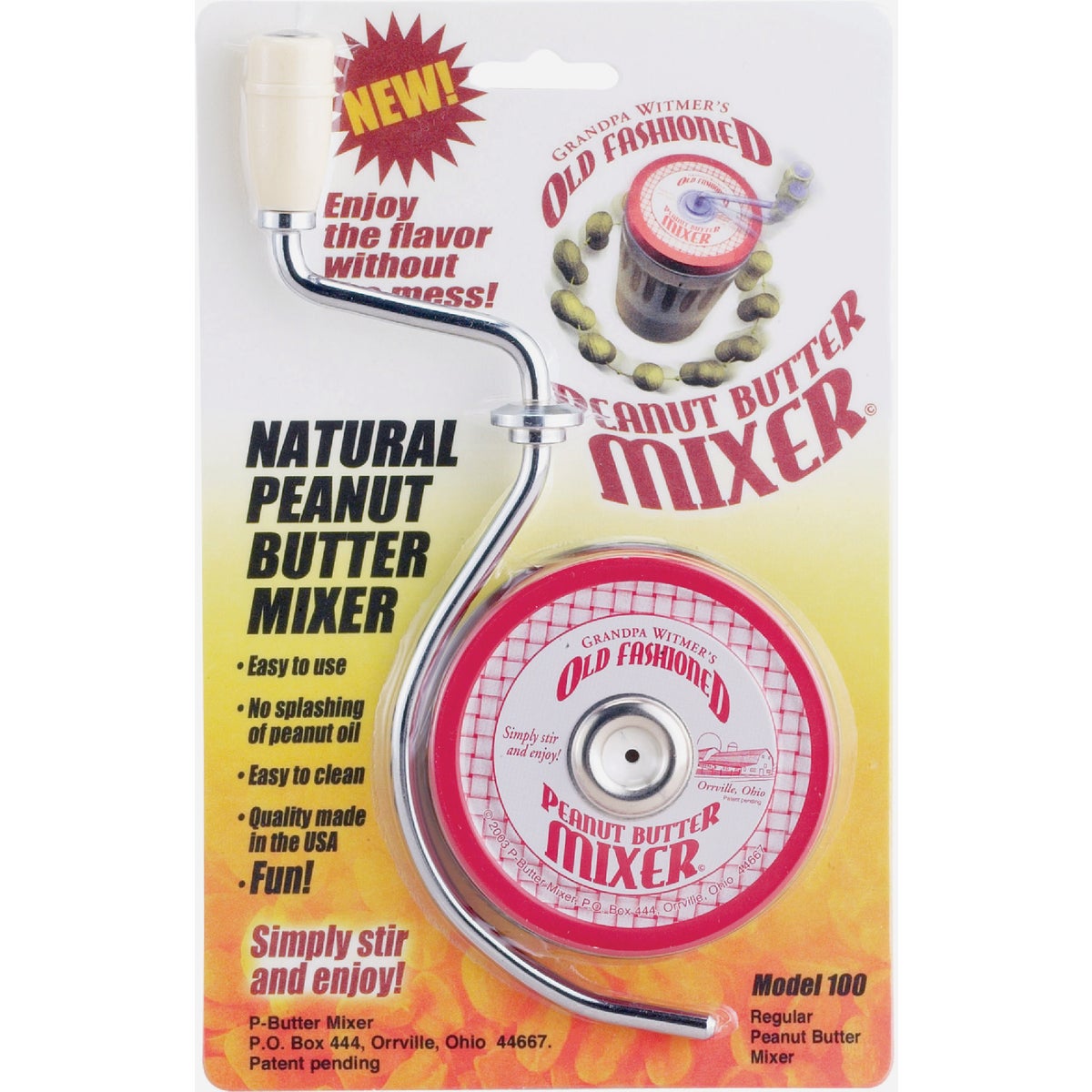 Grandpa Witmer's Natural Peanut Butter Hand Mixer Model 100 Large