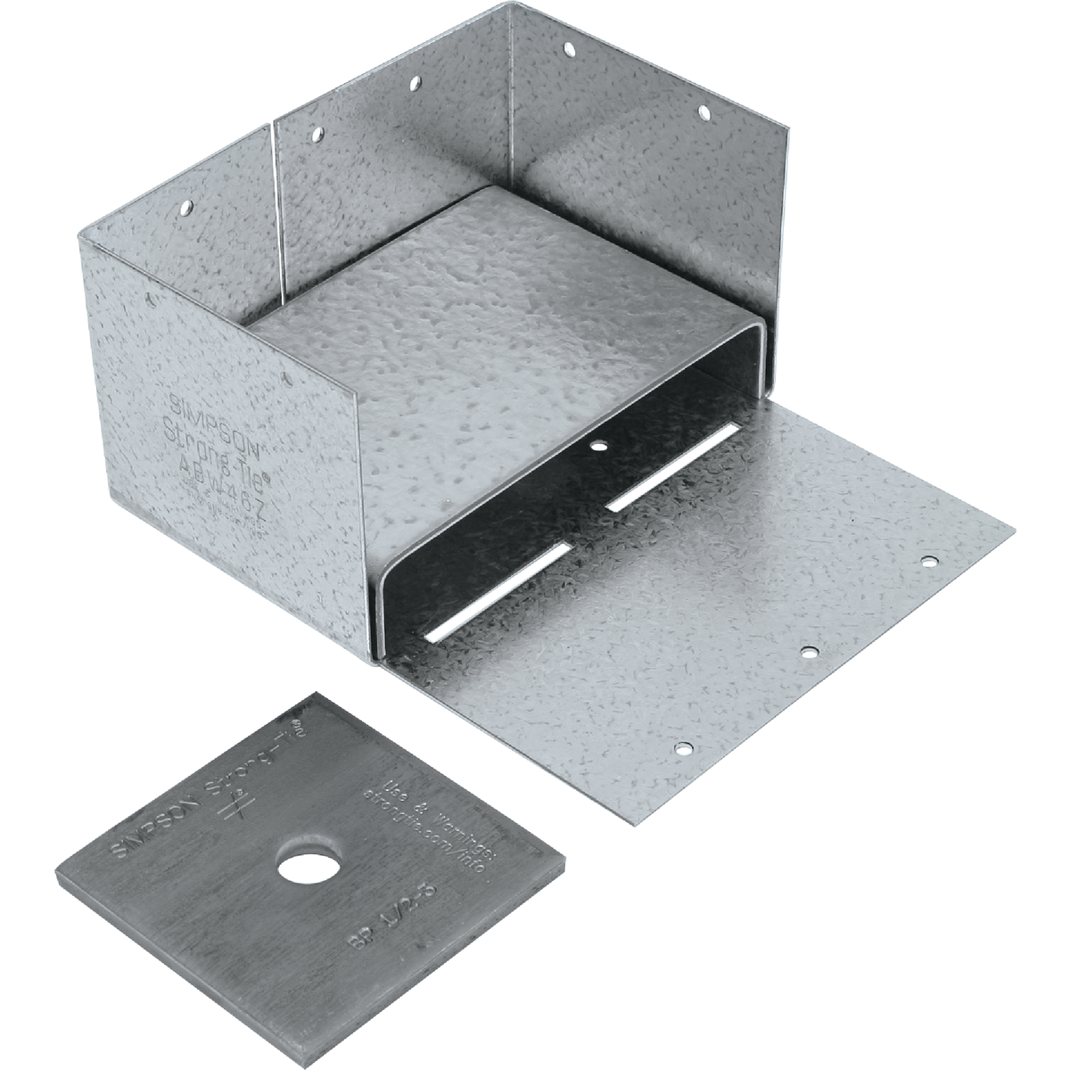 ABW ZMAX Galvanized Adjustable Standoff Post Base for 4x6