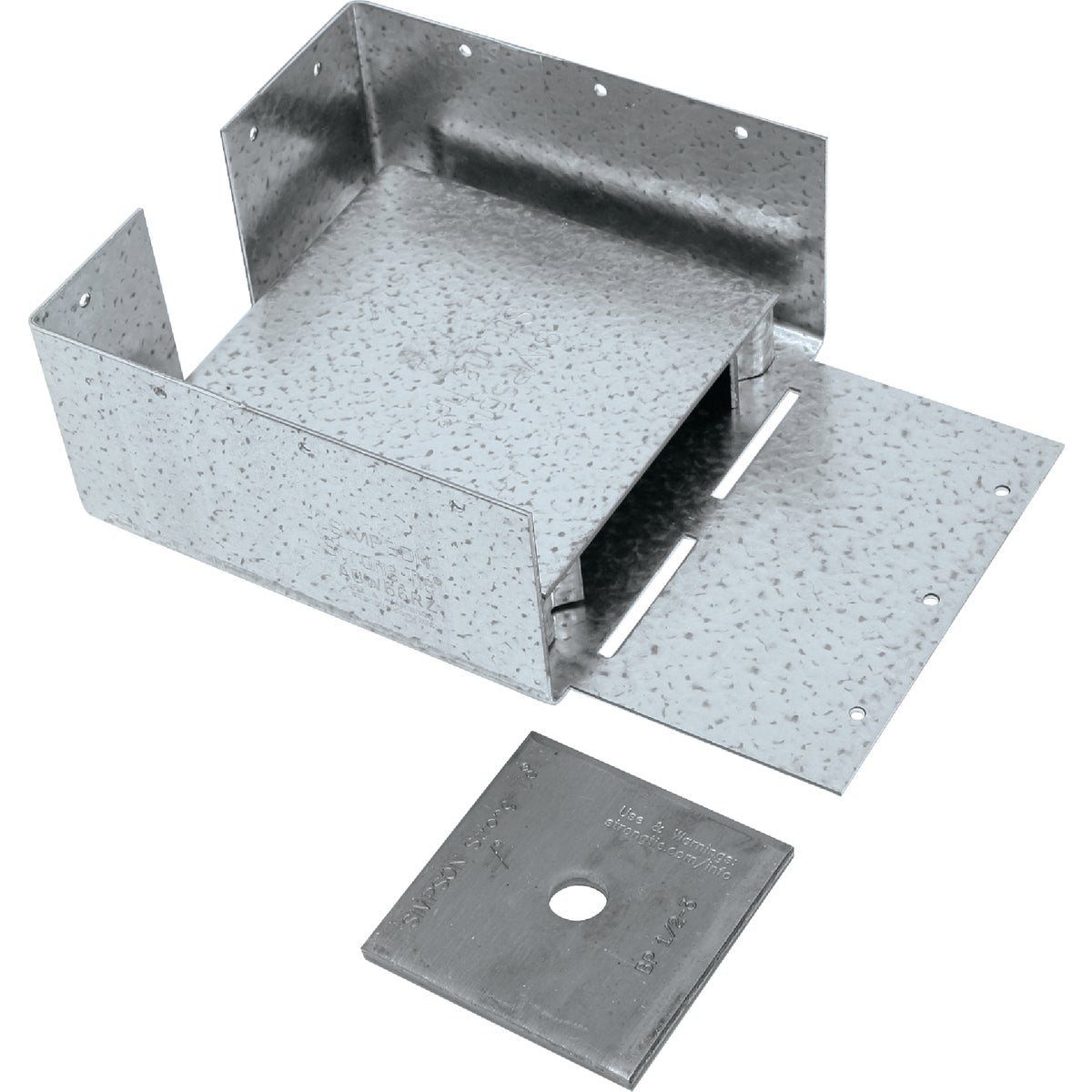 ABW ZMAX Galvanized Adjustable Standoff Post Base for 6x6 Rough