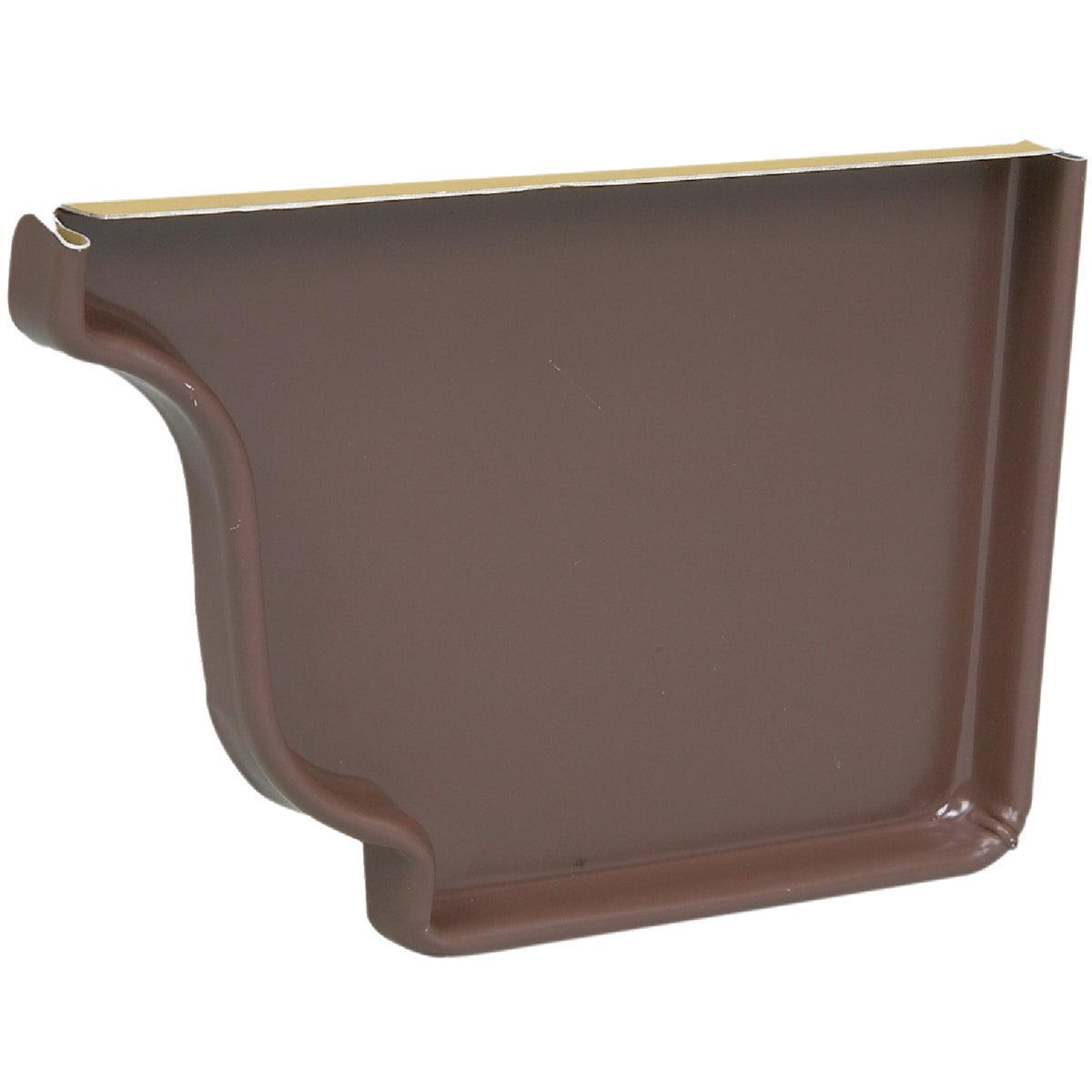 Spectra Metals 5 In. Aluminum Brown Right Gutter End Cap Image 1