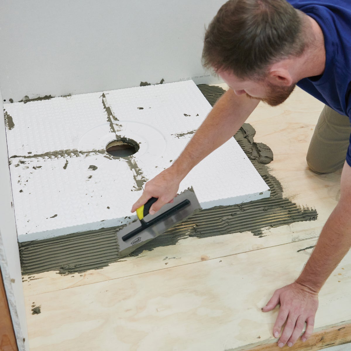 M-D Building Products PROVA 48 In. x 48 In. Center Drain Shower Kit Image 4