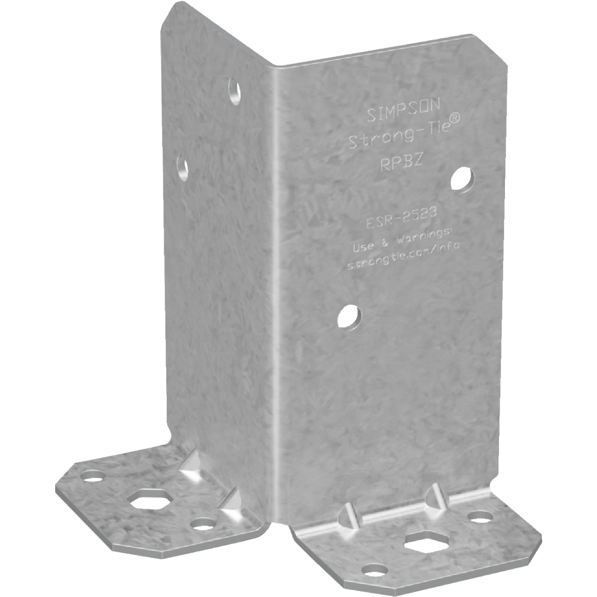 Simpson Strong-Tie 2 In. x 4 In. 12 ga ZMAX Retrofit Post Base