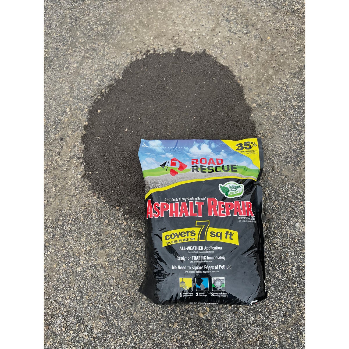 Road Rescue 50 Lb. Blacktop Patch Asphalt Repair Image 5