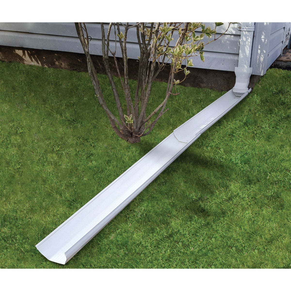 Frost King 6 Ft. White Tilt 'N Drain Adjustable Downspout Extender Image 2