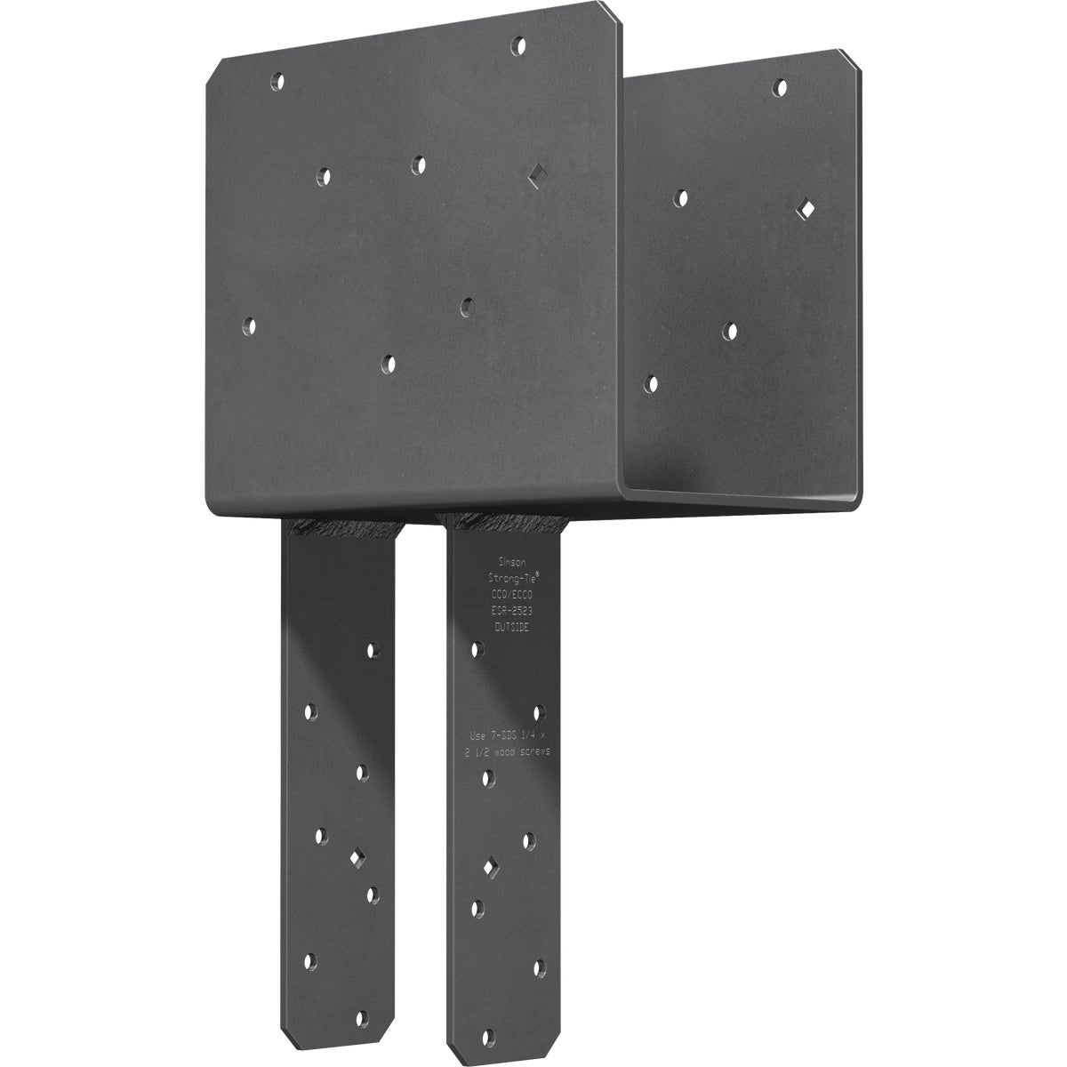 ECCQ End Column Cap for 6x Beam, 6x Post, with Strong-Drive SDS Screws