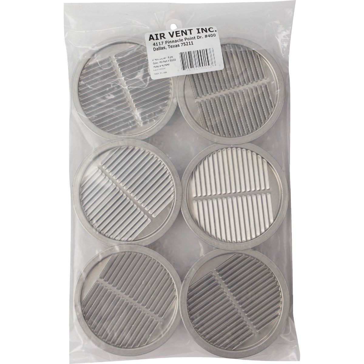 AirVent 4 In. Aluminum Mini Louver Soffit Vent (6 Count) Image 3