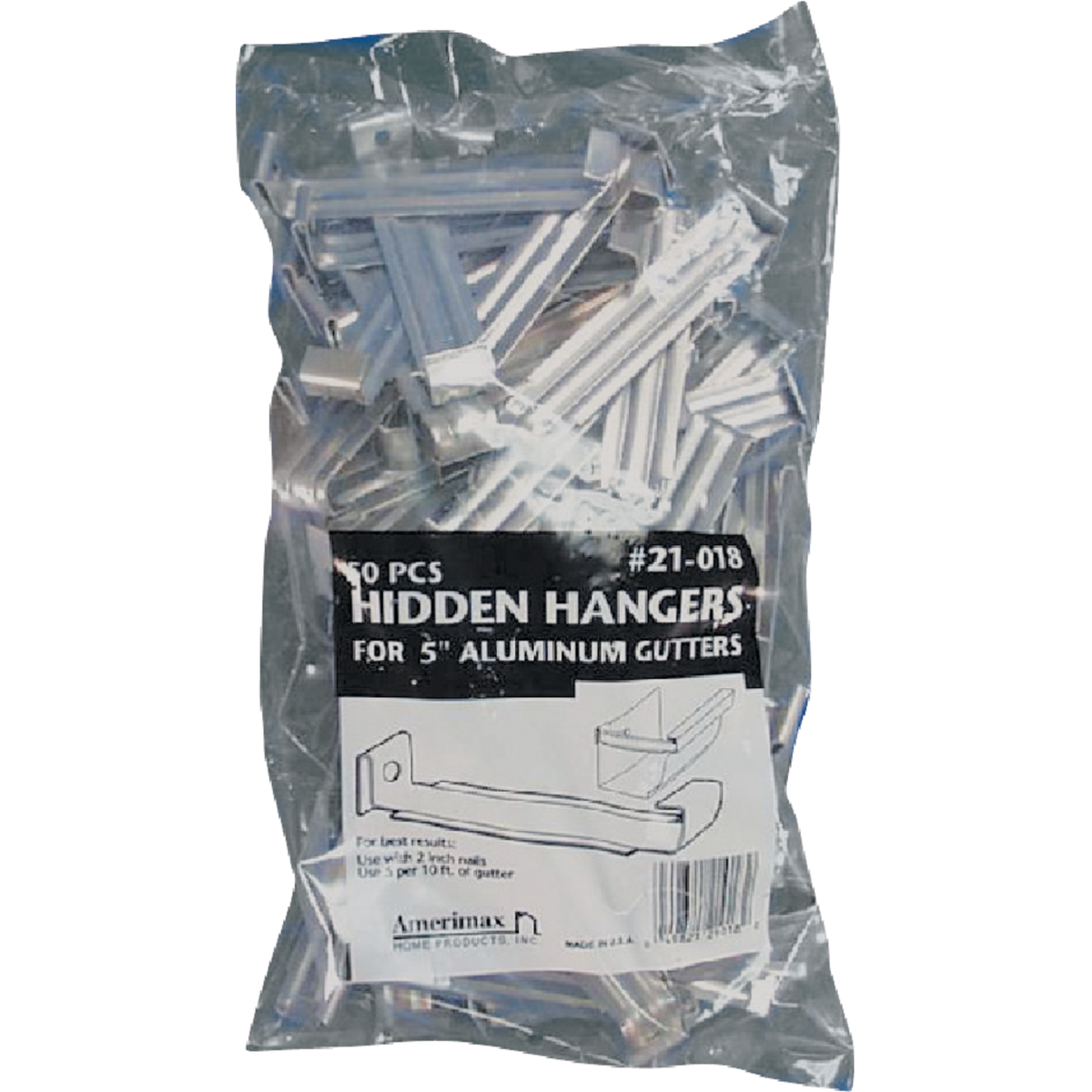 Amerimax K Style Galvanized Hidden Gutter Hanger Bracket with Screw Image 2