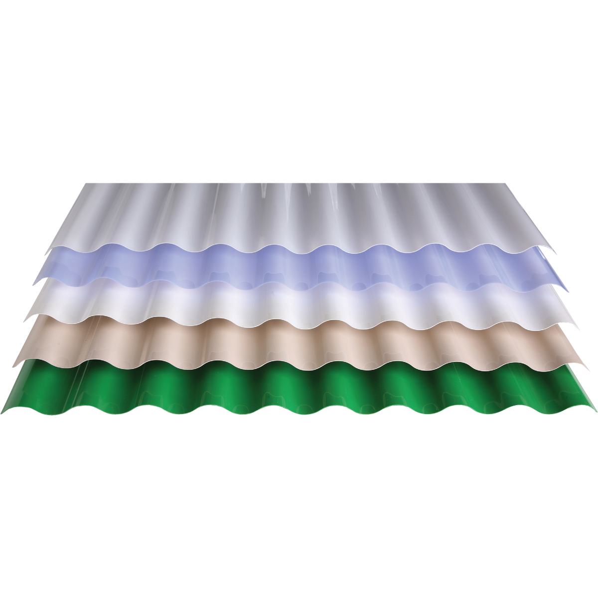 Tuftex Seacoaster 26 In. x 8 Ft. Opaque White Round Wave Vinyl Corrugated Panels Image 2