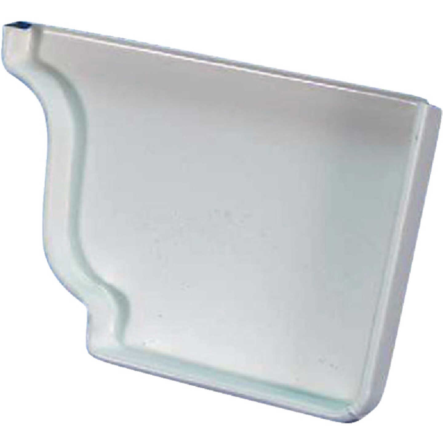 Spectra Metals 5 In. Aluminum White Right Gutter End Cap Image 1