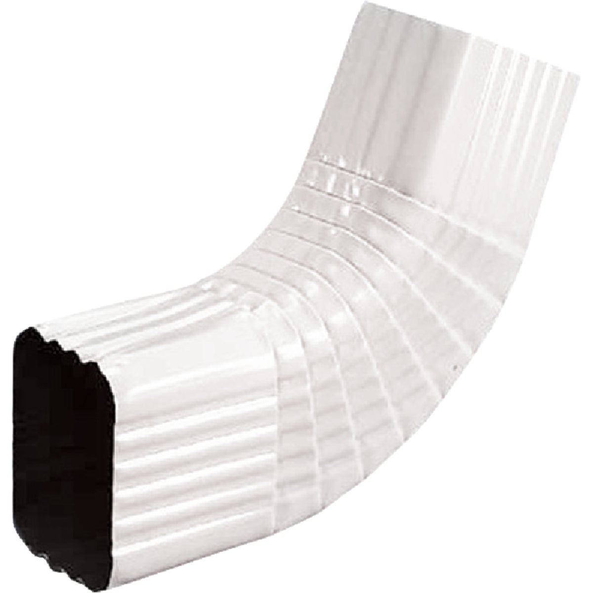 Spectra Metals 2 x 3 In. Aluminum White Side Downspout Elbow Image 1