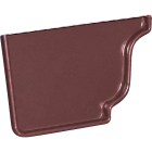 Amerimax 5 In. Galvanized Brown Left Gutter End Cap Image 1