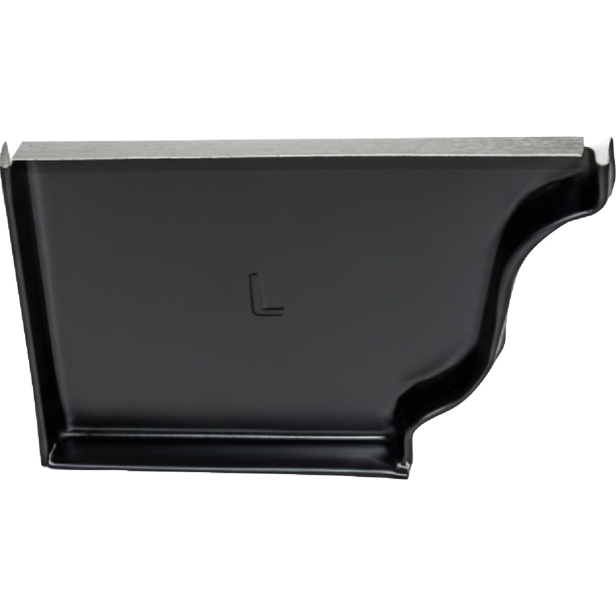 Spectra Metals 5 In. Aluminum Black Left Gutter End Cap