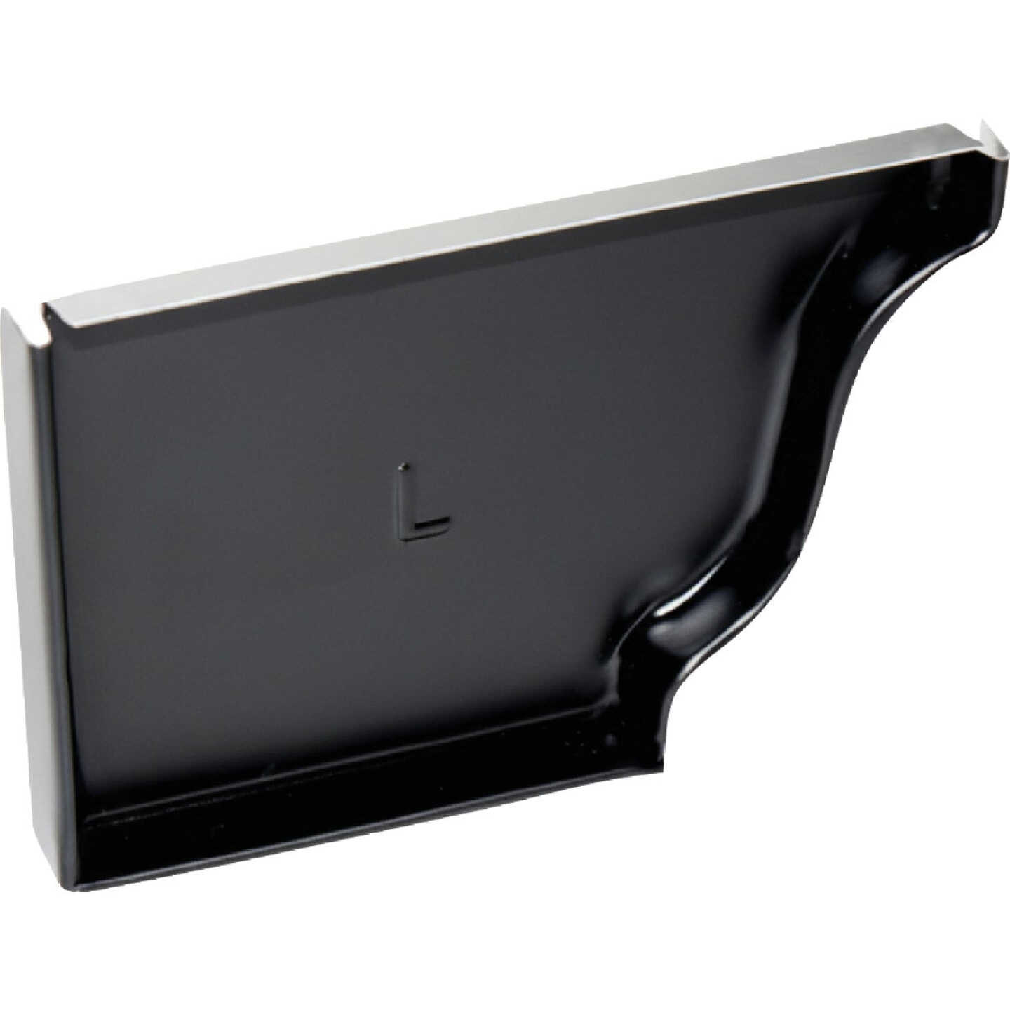 Spectra Metals 5 In. Aluminum Black Left Gutter End Cap Image 3