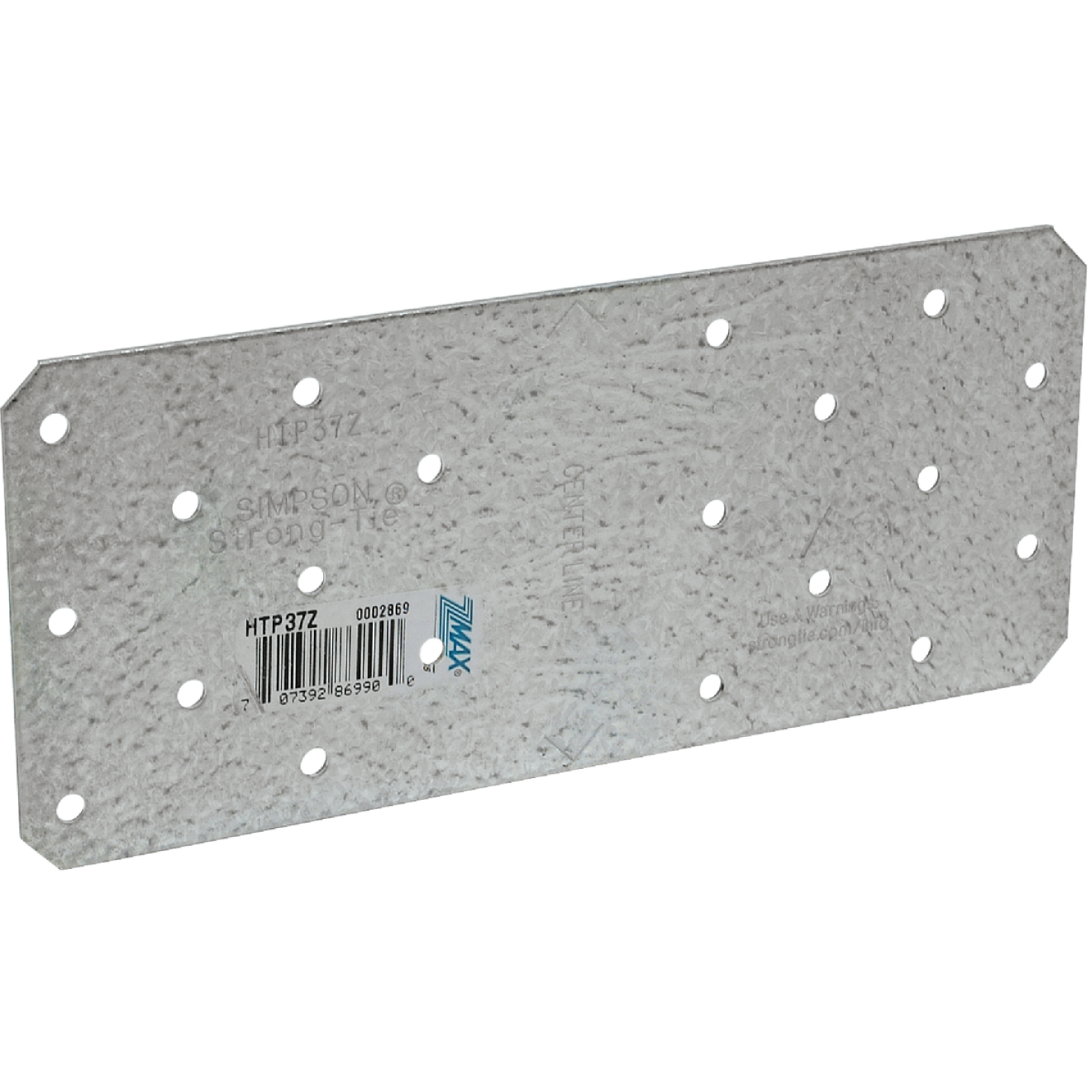 Simpson Strong-Tie 3 In. W x 7 In. L 26 ga Galvanized Steel Tie Plate Image 1