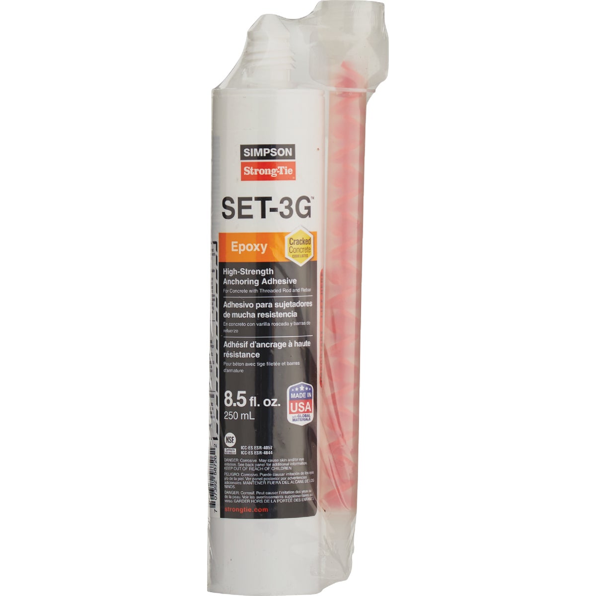 Simpson Strong Tie 8.5 Oz. High-Strength Epoxy Adhesive with Nozzle & Extension Image 2