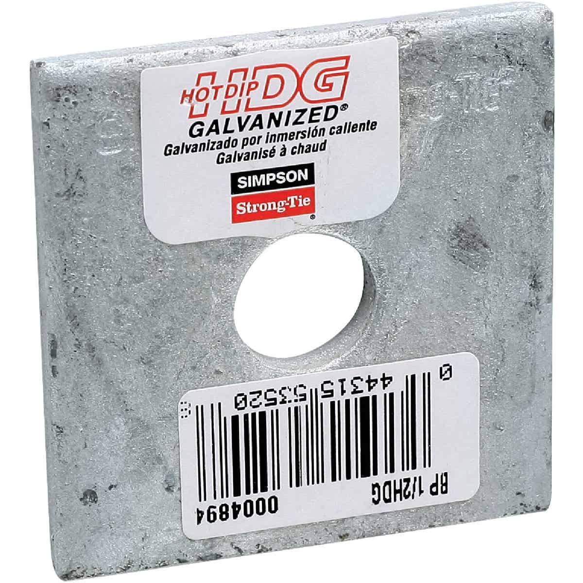 Simpson Strong-Tie 1/2 In. x 2 In. x 3/16 In. Hot Dipped Galvanized Steel Bearing Plate