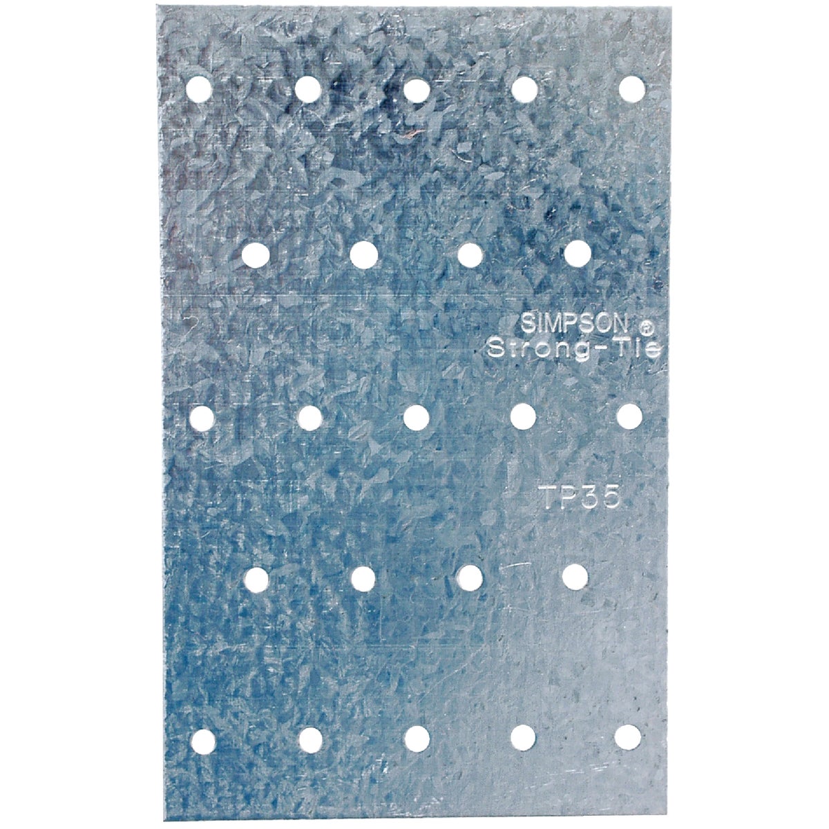 Simpson Strong-Tie 3-1/8 In. W x 5 In. L 20 ga Galvanized Steel Tie Plate