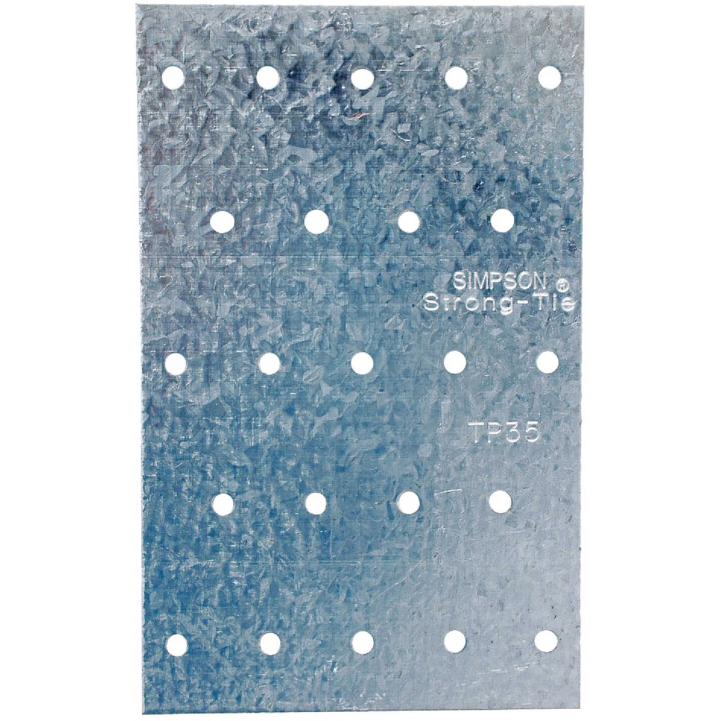 Simpson Strong-Tie 3-1/8 In. W x 5 In. L 20 ga Galvanized Steel Tie Plate Image 1