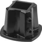 Gilpin Windsor Plus 1-1/4 In. Square Black Aluminum Floor Post Flange Image 1