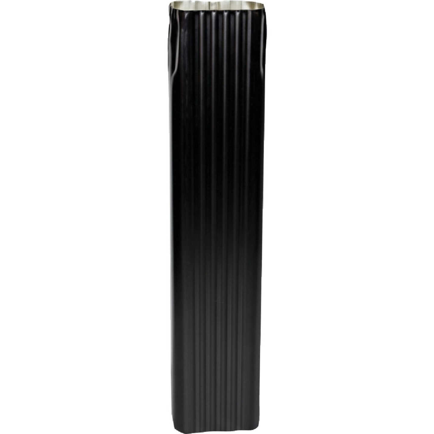 Spectra Metals 2 In. x 3 In. x 15 In. K-Style Black Aluminum Downspout Extension Image 1
